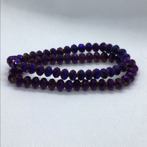 Purple beaded bracelet